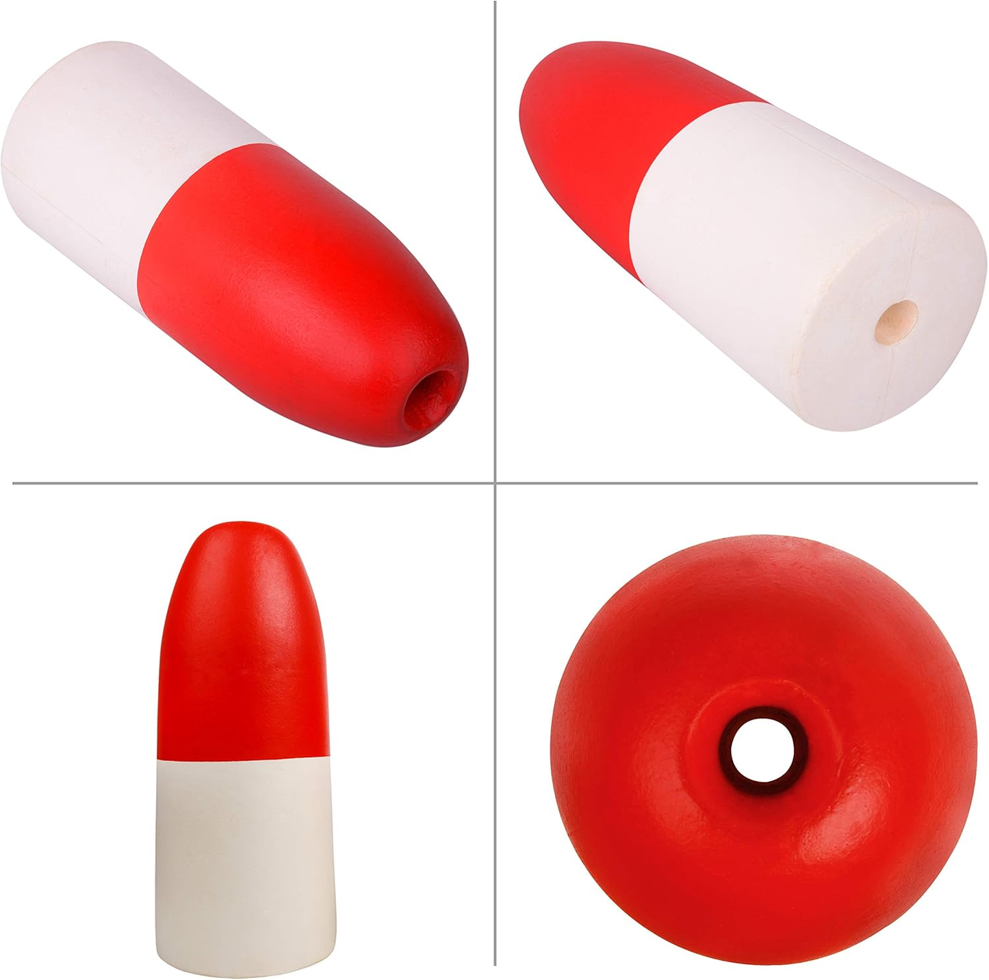 Crab Fishing Trap Floats Buoy - Kayak Outrigger Stabilizer Crab Pot Markers 5x11 6x14 7x14 inch Red/White