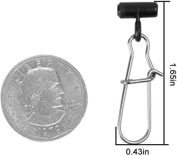 Dr.Fish Sinker Slides for Fishing, Sinker Weight Silder Line Slide Sleeve Swivel Duo Lock Snaps for Saltwater Surf Bottom Fishing Fish Fider Rig Catfish Rig
