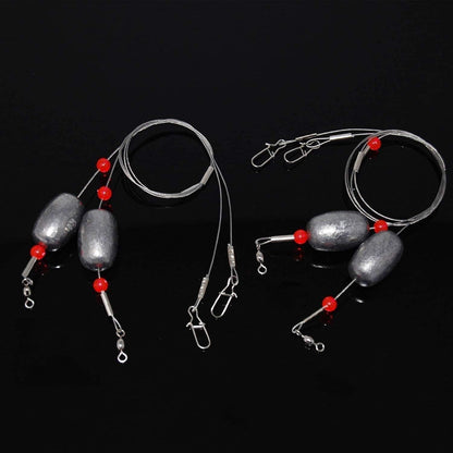 Fishing Egg Sinker Rigs, 8pcs Catfish Rigs Saltwater Flounder Rigs Fishing Wire Leader Rigs with Egg Weights Swivel Snaps Fishing Ready Rigs Bottom Rig