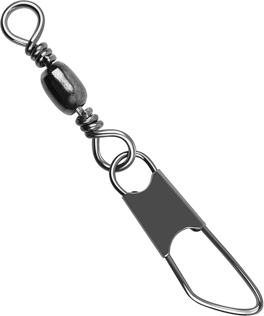 Fishing Barrel Swivel with Nice Snap-100pcs Fishing Connector Snap Swivels Solid Rings Fishing High Strength Fishing Accessories Fishing Tackle