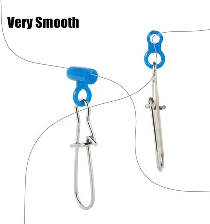 Dr.Fish Sinker Slides for Fishing, Sinker Weight Silder Line Slide Sleeve Swivel Duo Lock Snaps for Saltwater Surf Bottom Fishing Fish Fider Rig Catfish Rig