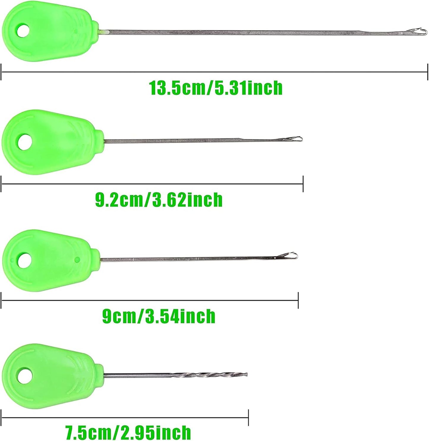 Carp Fishing Hair Rigs Kit - 18pcs High Carbon Steel Hook Rolling Swivel Boilies Carp Fishing Rigs with 2 Card Boilie Bait Stops 4 Sizes Stringer Needles 30pcs Soft Corn Baits