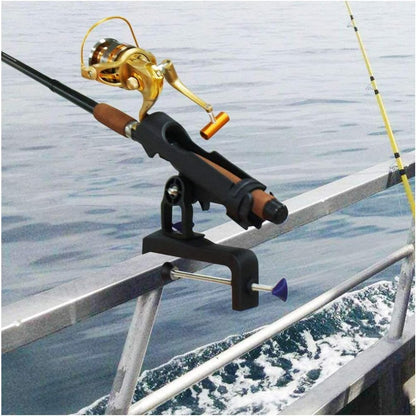 Fishing Rod Holder for Boat 360° Adjustable Boat Rod Holder Racks Clamp on Fish Pole Holders Stand Rack for Boats Kayak Canoe Raft Accessories
