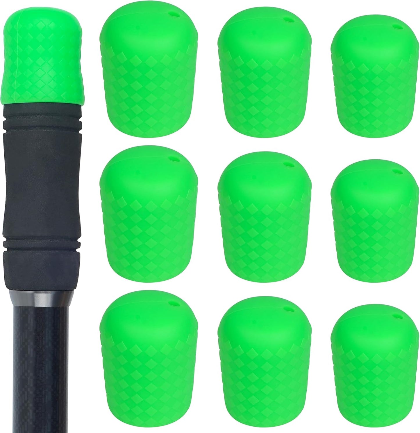 Fishing Rod Butt Cushion, Silicon Fishing Rod Butt Cap End Rod Seat Cushions Protector Pole Holder Accessory