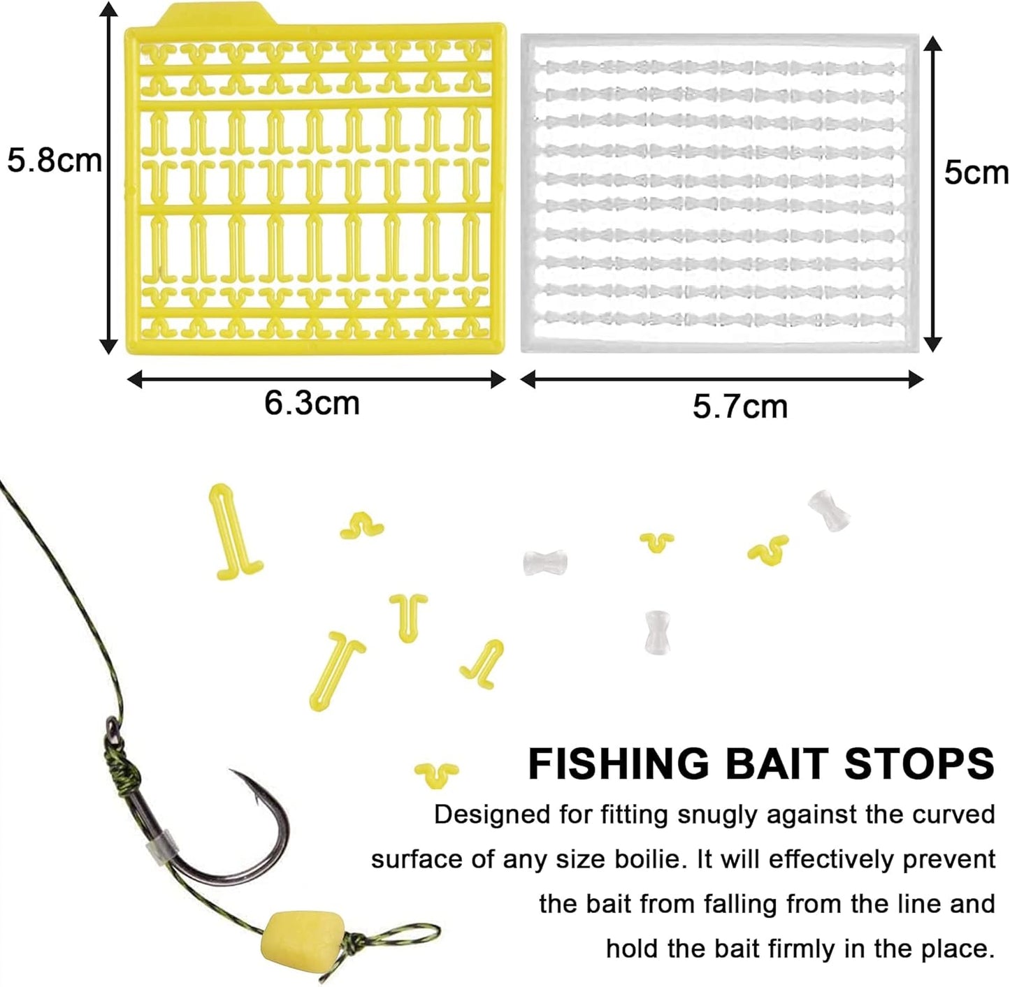 Carp Fishing Hair Rigs Kit - 18pcs High Carbon Steel Hook Rolling Swivel Boilies Carp Fishing Rigs with 2 Card Boilie Bait Stops 4 Sizes Stringer Needles 30pcs Soft Corn Baits