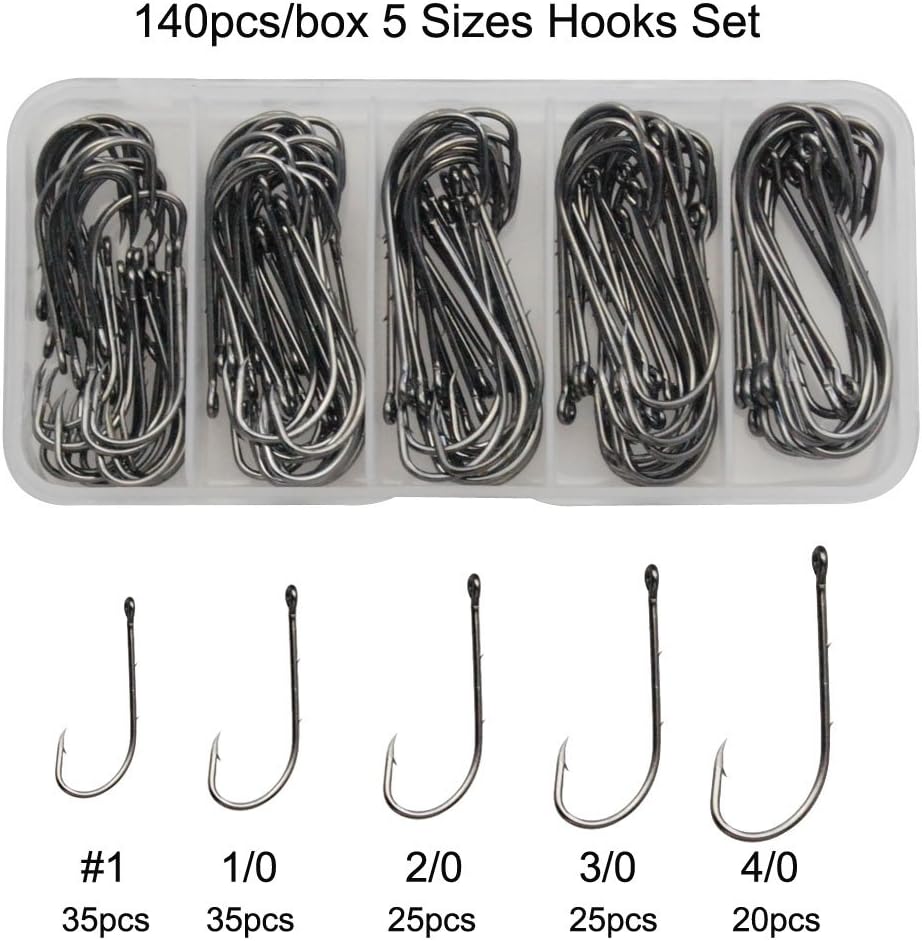 Baitholder Fishing Hooks Barbed Shank Beak Bait Holder Hooks Black Carbon Steel Offset Jig Fishing Hooks Saltwater Freshwater