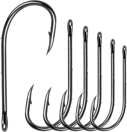 Baitholder Fishing Hooks Barbed Shank Beak Bait Holder Hooks Black Carbon Steel Offset Jig Fishing Hooks Saltwater Freshwater