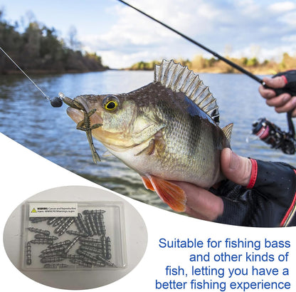 Fishing Nail Weights Insert Sinkers Fishing Weights Worm Bass Fishing Sinkers Weights for Soft Plastic Lures Wacky Rig Neko Rig Fishing Tackle 4 Sizes