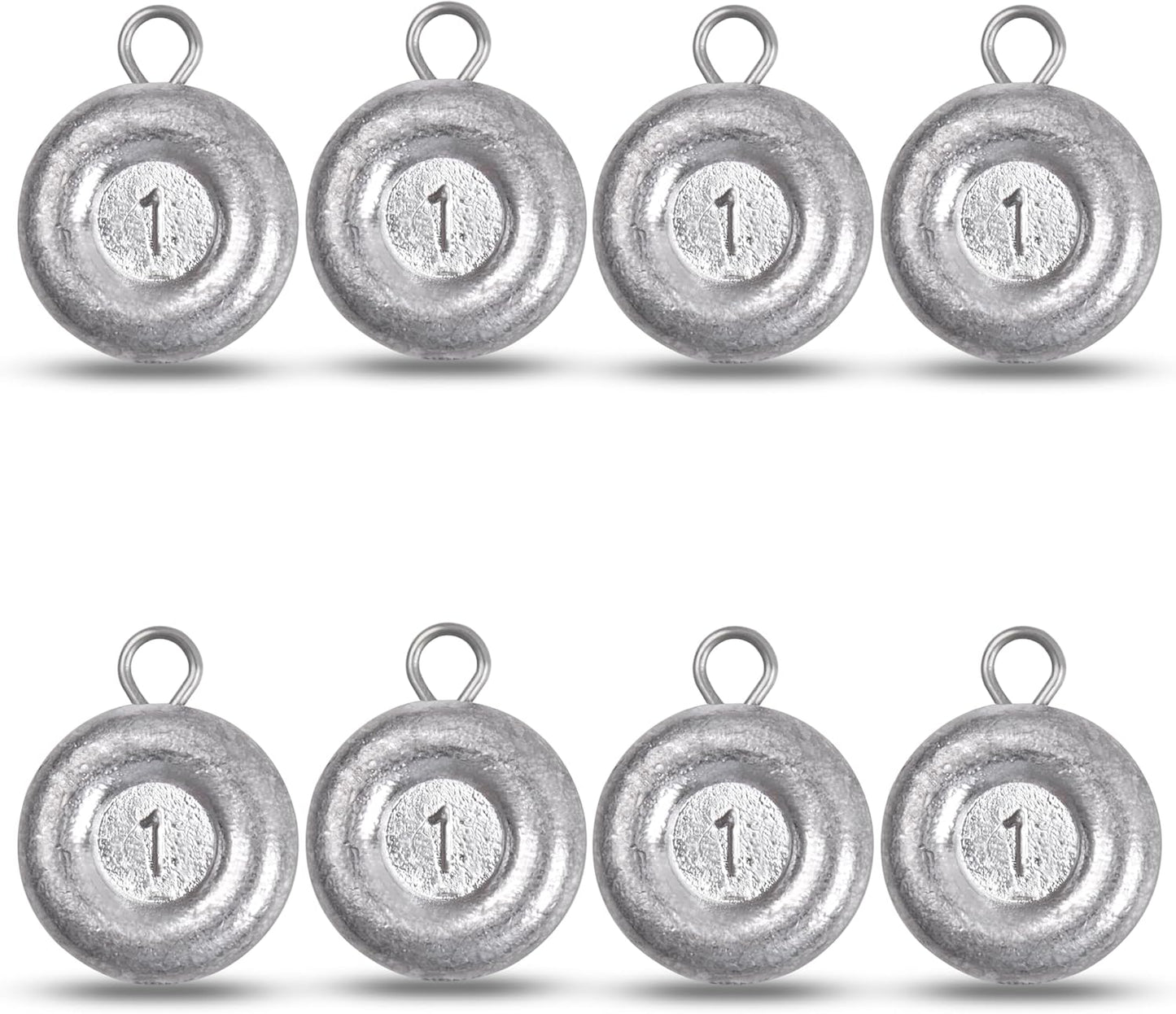 Disc Sinkers Fishing Weights, Coin Fishing Sinkers Weights Saltwater Surf Fishing Weights Bottom Drifting Trolling Catfishing Fishing Sinkers Saltwater Gear Tackle 1oz 2oz 3oz 4oz 5oz 6oz 8oz
