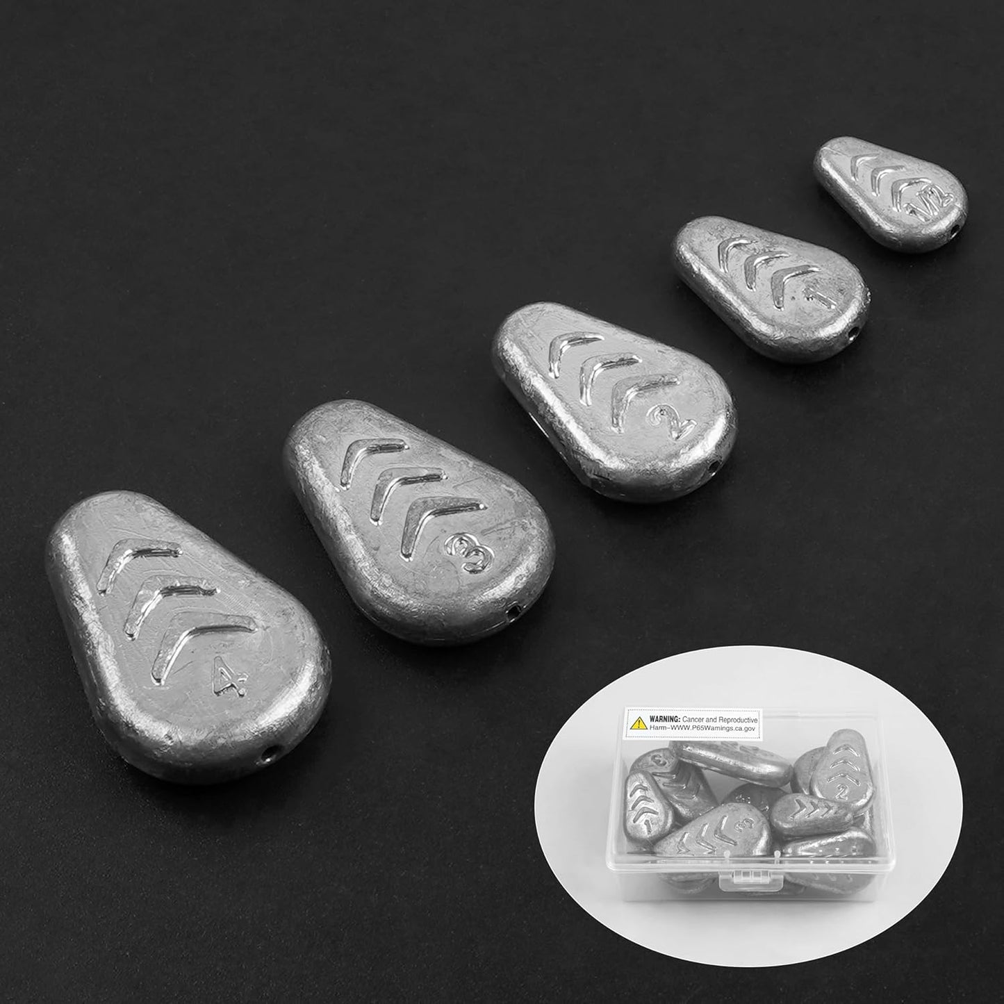 No Roll Sinkers Fishing Weights, Flat Weights No Snag Inline Slip Sinkers Catfish Weight for Freshwater Saltwater Surf Fishing