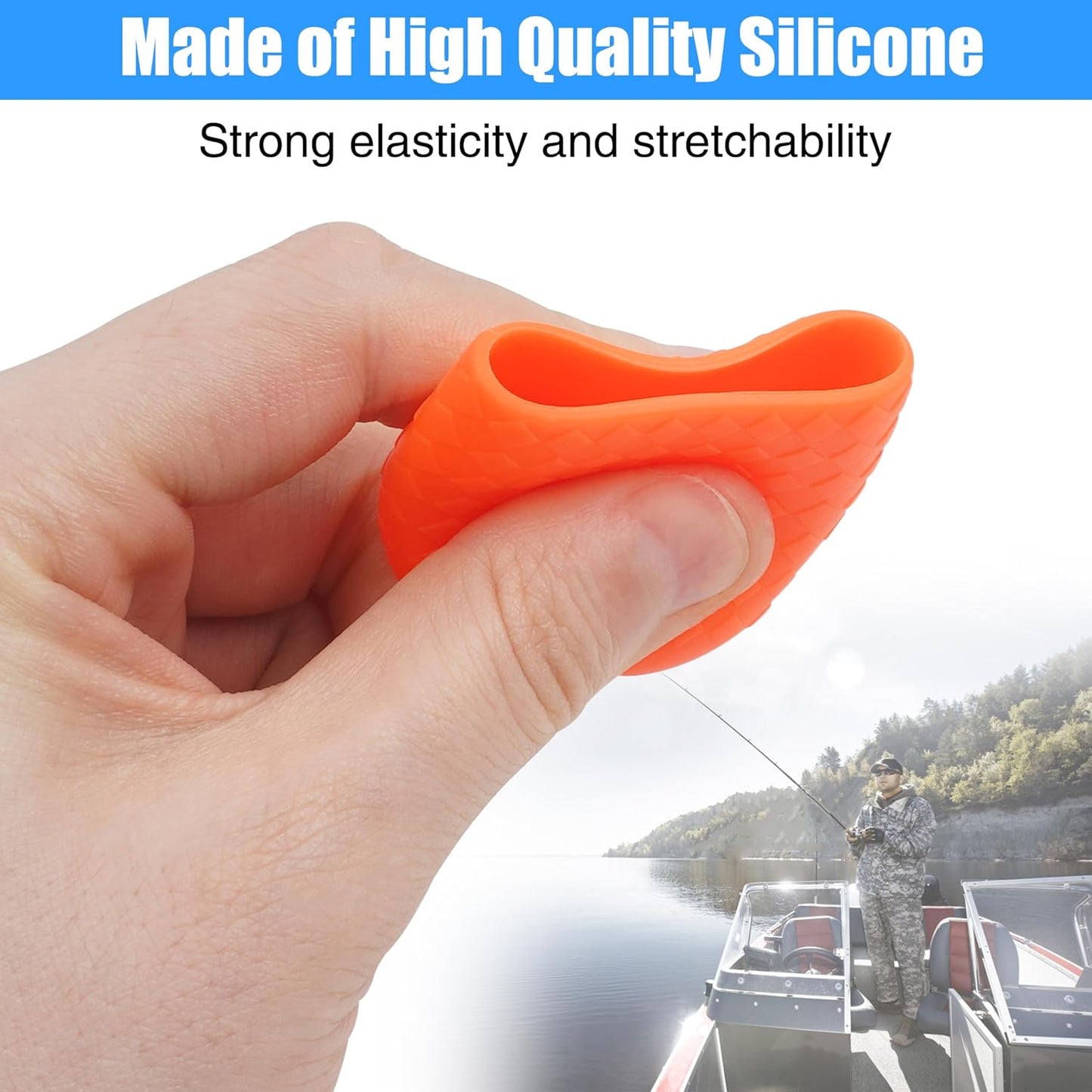 Fishing Rod Butt Cushion, Silicon Fishing Rod Butt Cap End Rod Seat Cushions Protector Pole Holder Accessory