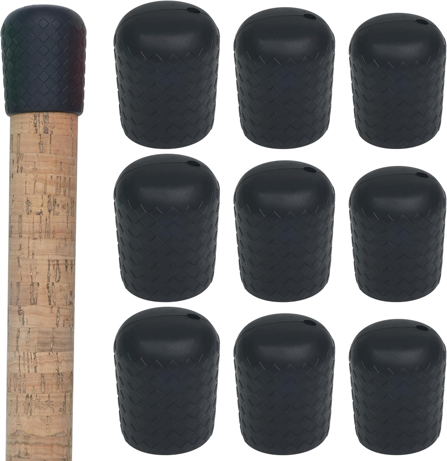 Fishing Rod Butt Cushion, Silicon Fishing Rod Butt Cap End Rod Seat Cushions Protector Pole Holder Accessory