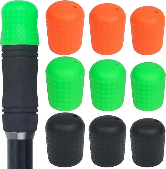 Fishing Rod Butt Cushion, Silicon Fishing Rod Butt Cap End Rod Seat Cushions Protector Pole Holder Accessory