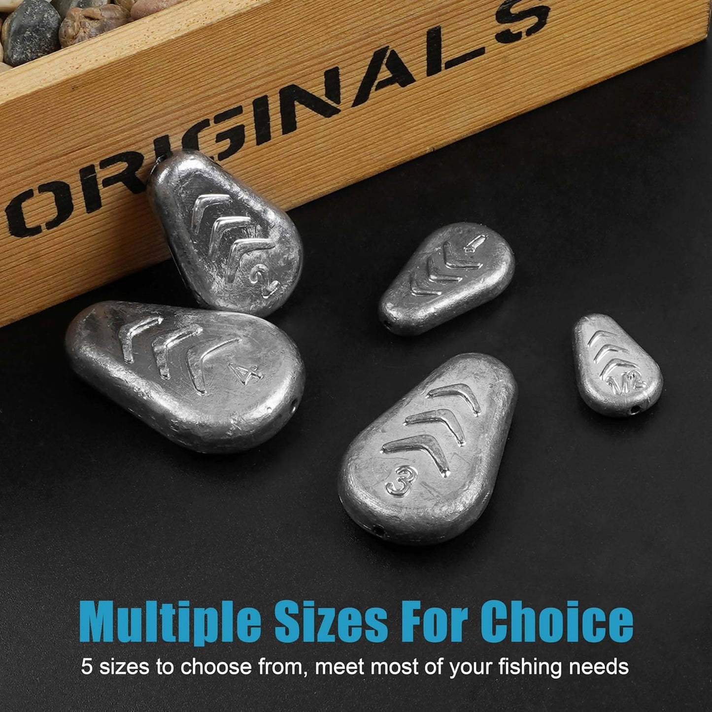 No Roll Sinkers Fishing Weights, Flat Weights No Snag Inline Slip Sinkers Catfish Weight for Freshwater Saltwater Surf Fishing