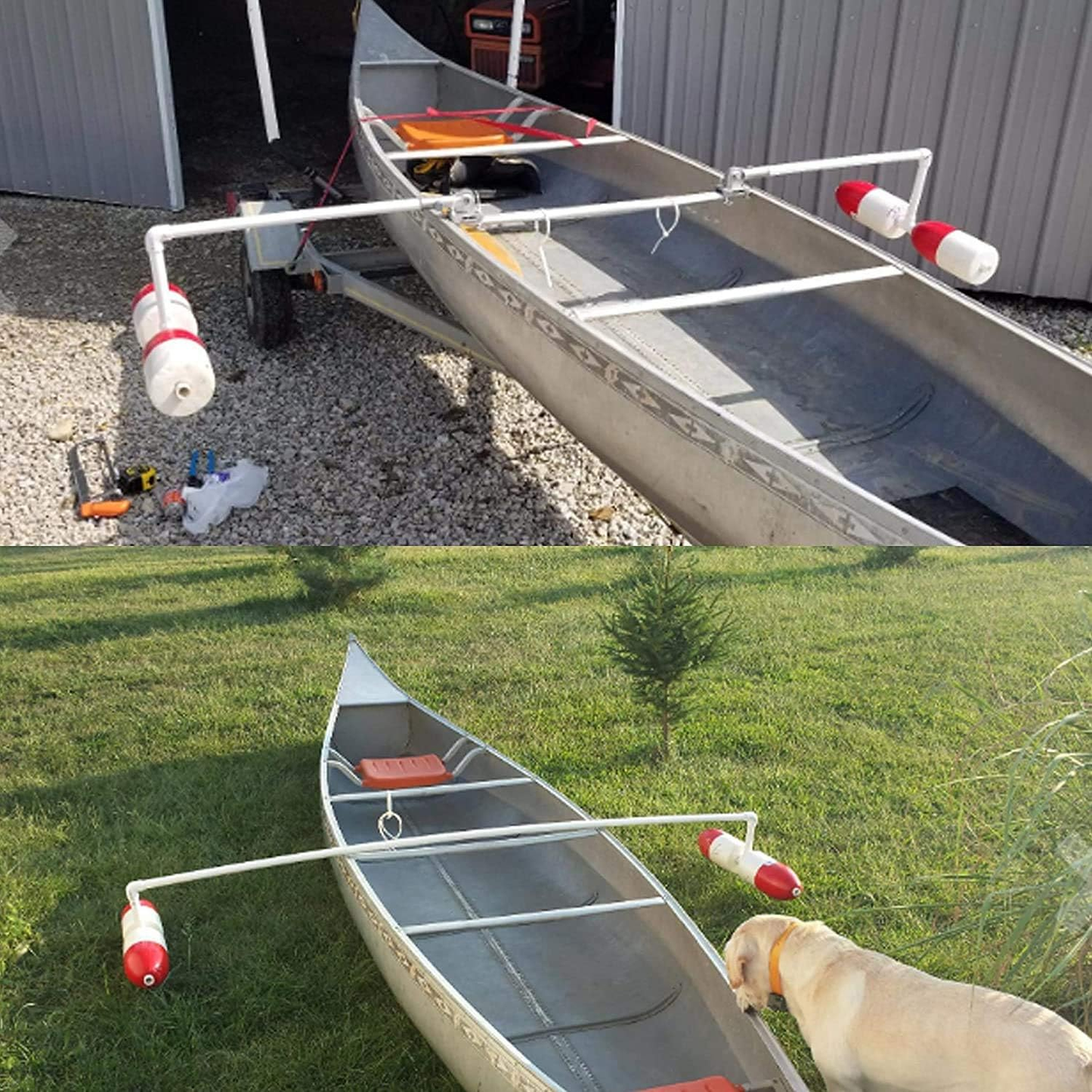 Crab Fishing Trap Floats Buoy - Kayak Outrigger Stabilizer Crab Pot Markers 5x11 6x14 7x14 inch Red/White